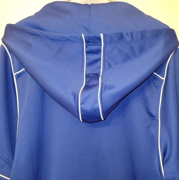 Vintage Russell Athletic Warm Up/Starter hooded short sleeve jacket - Picture 10 of 12